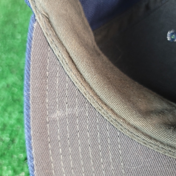 Vintage 90s Nike Swoosh Navy Blue Snapback Golf Cap/Hat - Picture 10 of 11